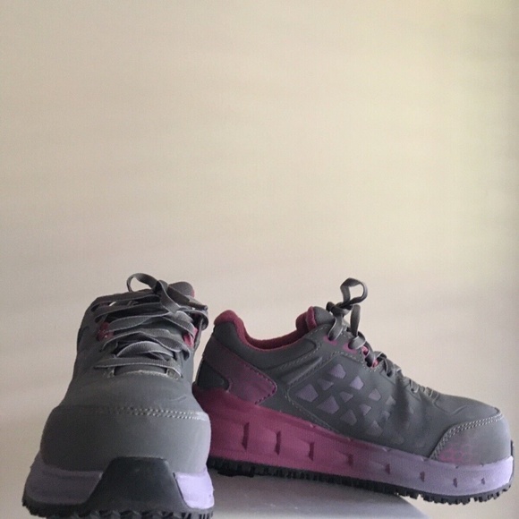 Aster Aluminum Toe ESD Women's Work Boots Gray Pink Style #73395 - Picture 3 of 11